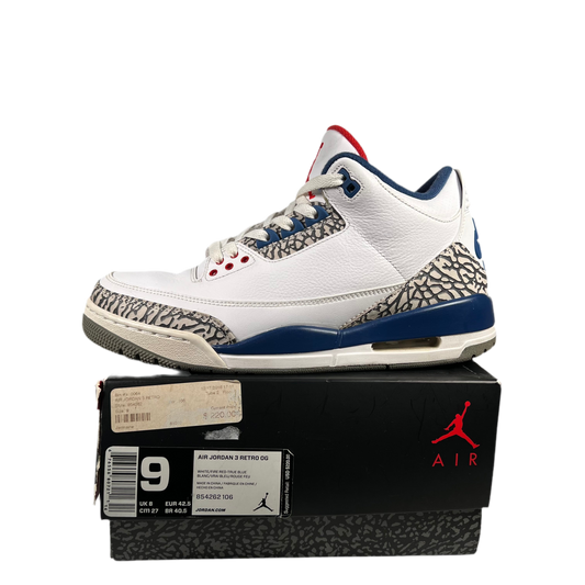 Jordan 3 True Blue (2016) Size 9 USED s18851