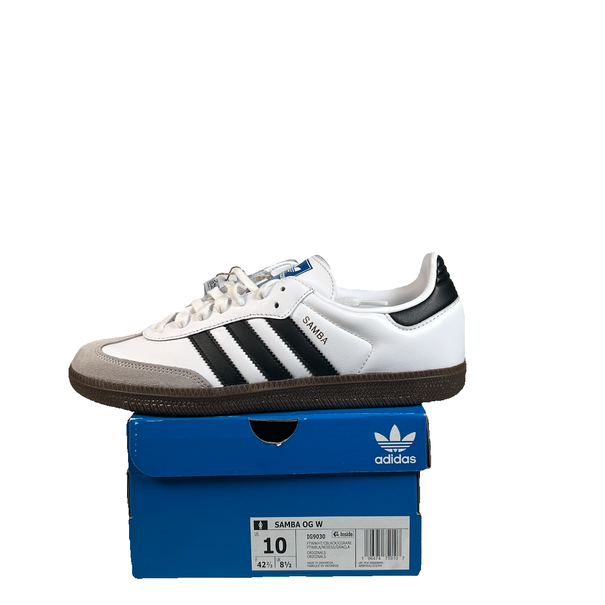 Adidas Samba Cloud White Core Black (2023) Size 8.5m / 10w NEW s22772