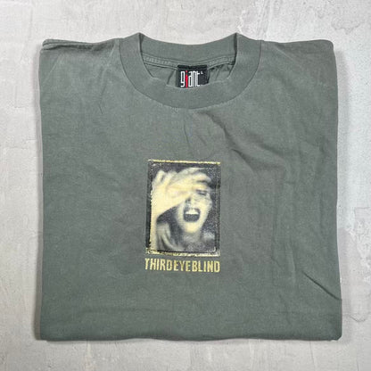 1997 Third Eye Blind Self Titled Green Tee Size Large USED v20231