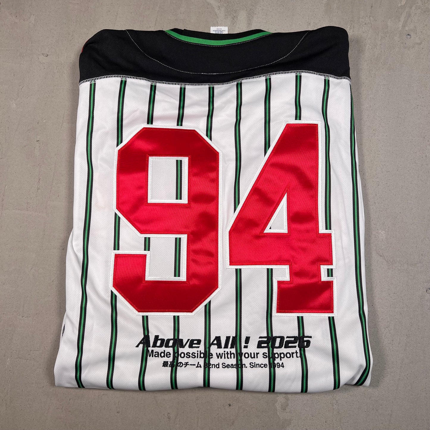 Supreme Stars Baseball Jersey White/Green Size Large NEW x17426
