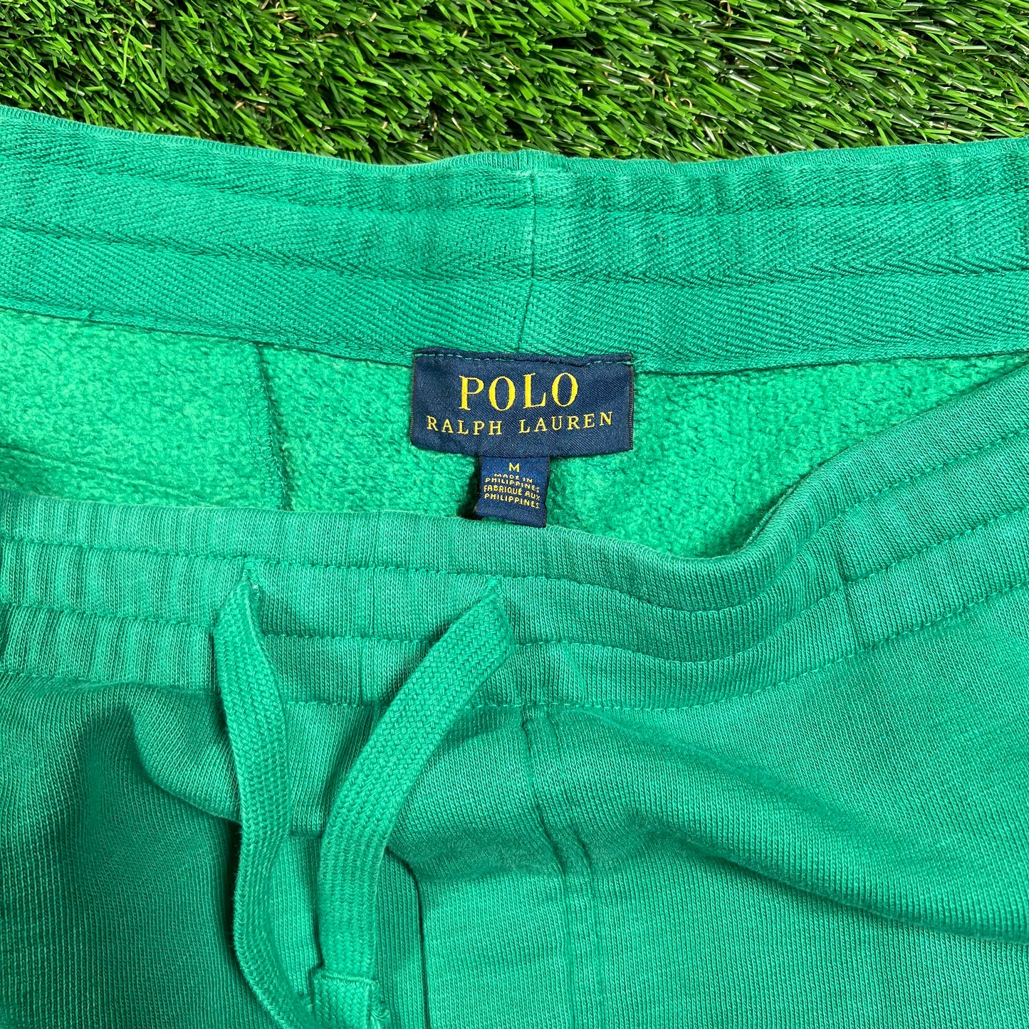Polo Ralph Lauren Green Sailing Shorts Size Medium USED v18539