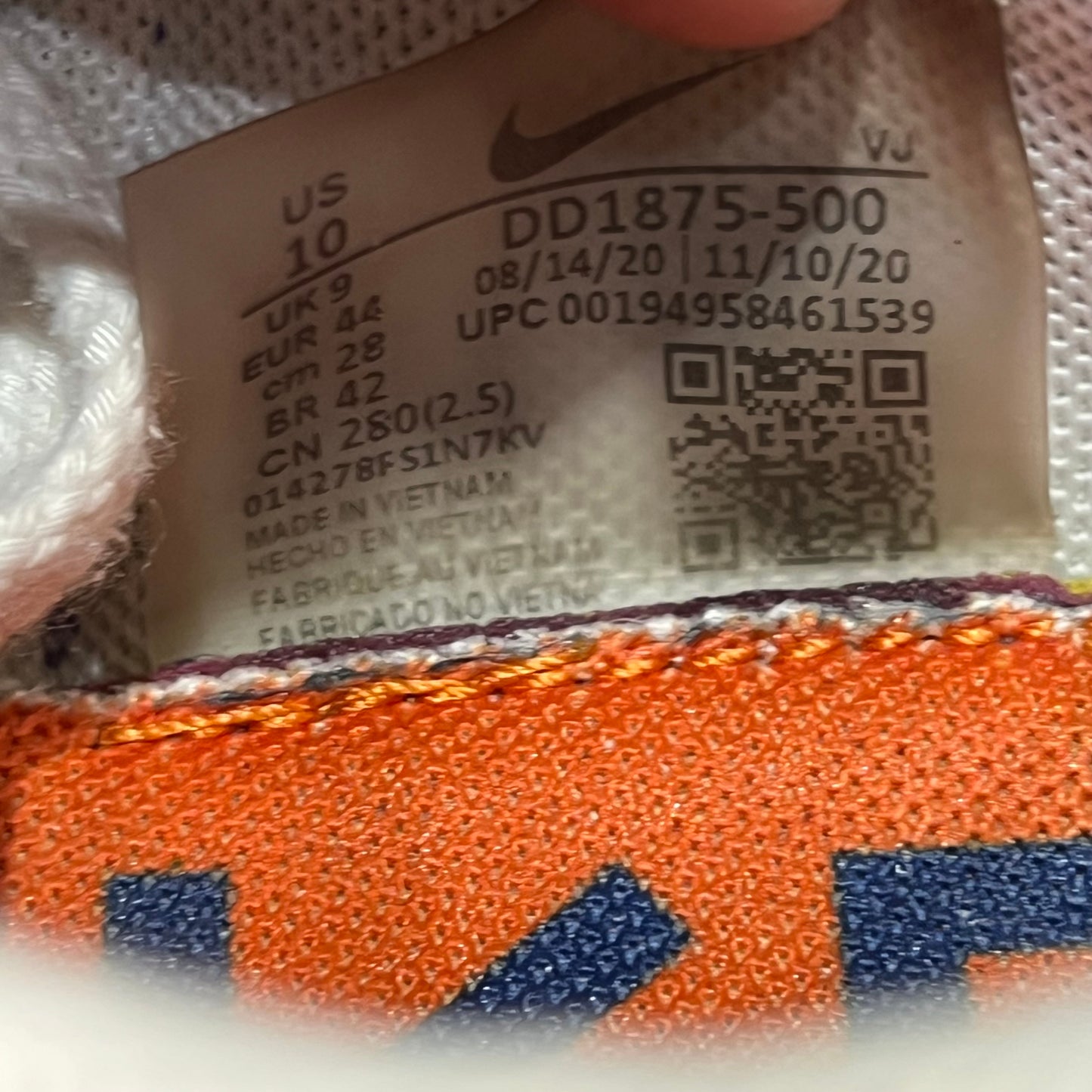 Nike Vaporwaffle Sacai Dark Iris (2021) Size 10 USED s22376