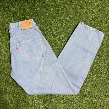 Levis 501 Washed Blue 33 USED V15845