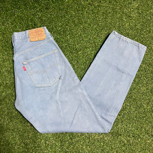 Levis 501 Washed Blue 33 USED V15845