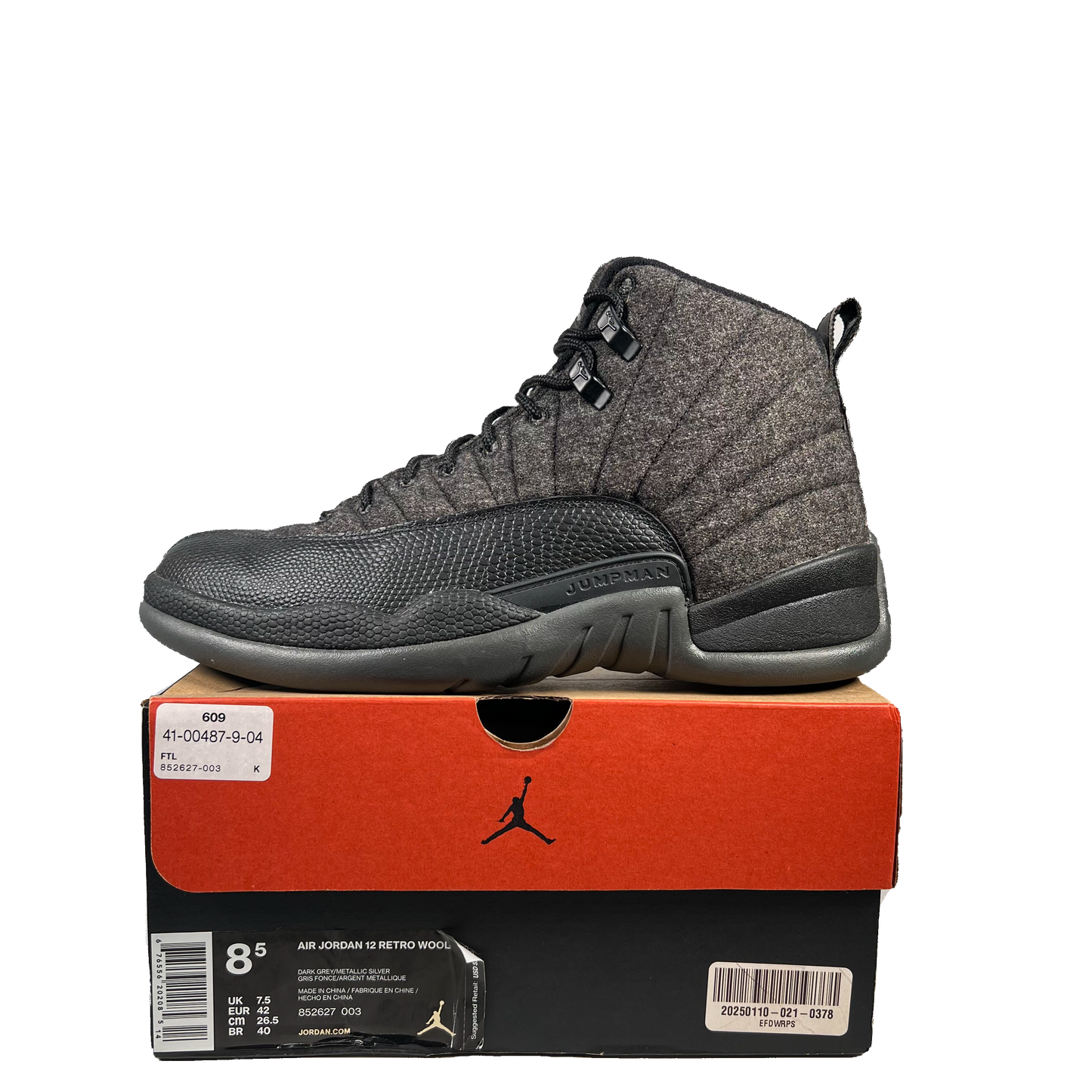 Jordan 12 Retro Wool (2016) Size 8.5 USED S19731