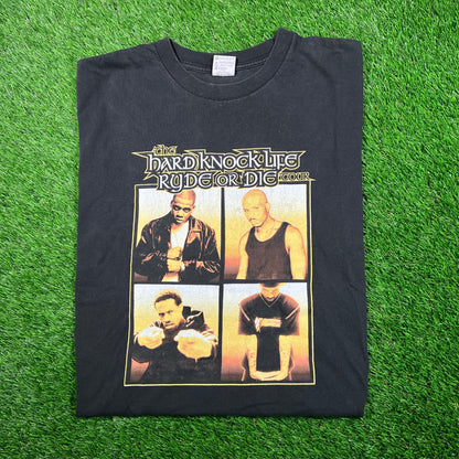 2000 Jay Z DMX Hard Knock Life Ryde or Die Tour Black Tee Size XL USED v18667