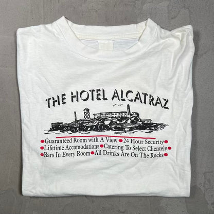 1990s Hotel Alcatraz White Tee Size XL USED v20112