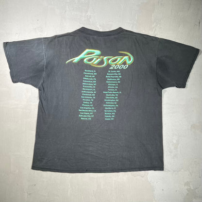 2000 Poison Black Band Tour Tee Size XL USED v20267
