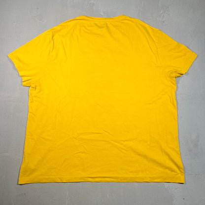 Polo Ralph Lauren Yellow Logo Tee Size XL USED v18989