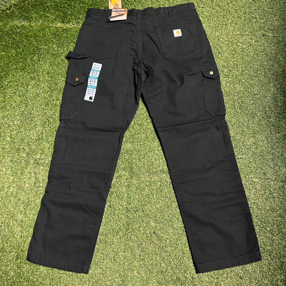Carhartt Black Ripstop Utility Pants Size 38 NEW v16359