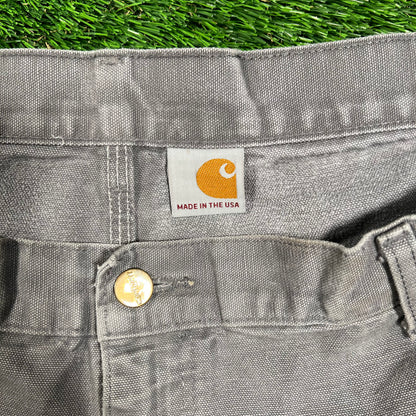 Carhartt Grey Double Knee Carpenter Pants Size 38x29 USED v18419
