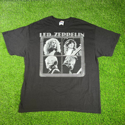 2006 Led Zeppelin 97' North American Tour Reprint Black Tee Size XL USED v16656