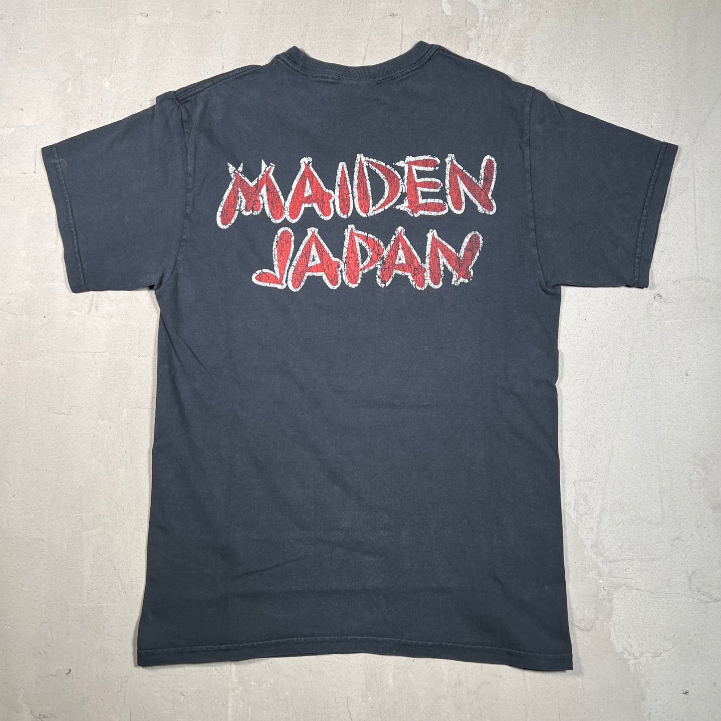 Y2K Iron Maiden "Maiden Japan" Black Tee Size Small USED v17913