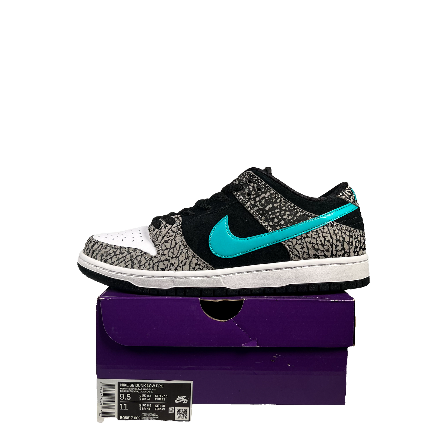 Nike SB Dunk Low Atmos Elephant (2020) Size 9.5 NEW s20385