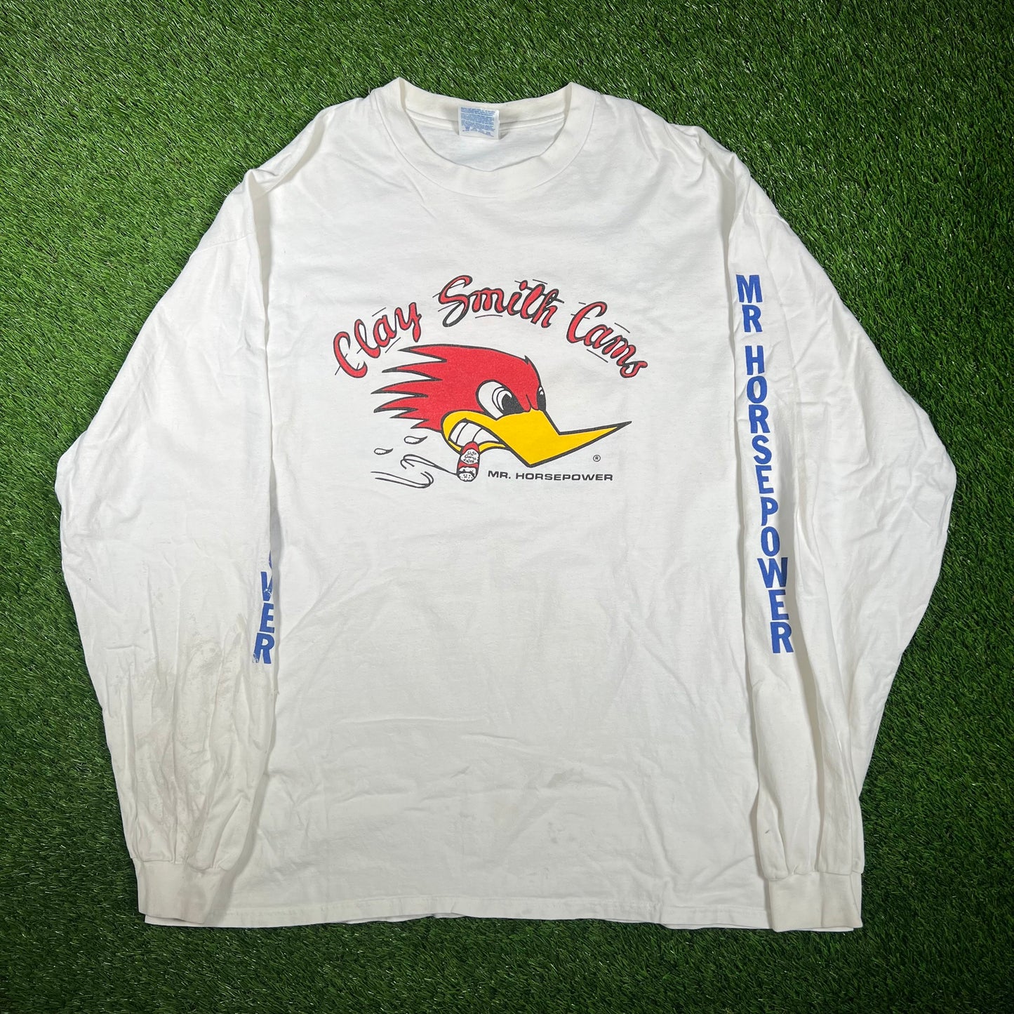 1990s Clay Smith Cans White Logo Longsleeve Size XXL USED v17345