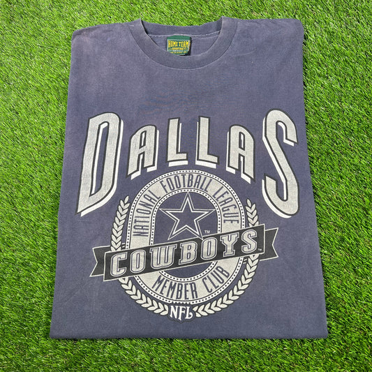 1990s Dallas Cowboys Navy "Member Club" Tee Size XL USED v16994