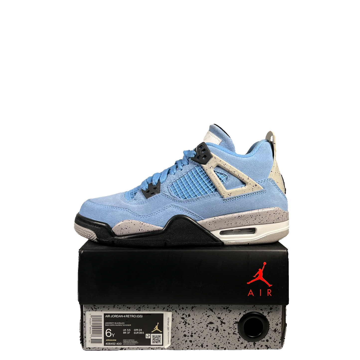 Jordan 4 University Blue Size 6y USED s17174