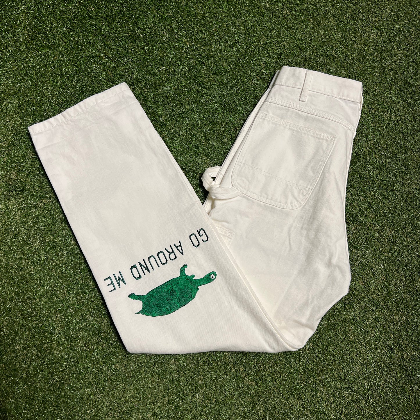 CPFM 2022 Im Tired White Double Knee Painters Pants Size 1 (32) USED