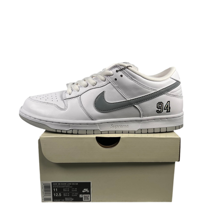 Nike SB Dunk Low Supreme 94 White Metallic Silver (2025) Size 11 NEW s18717