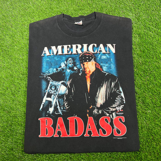 2000 Undertaker "American Badass" Black Tee Size XL USED v17085