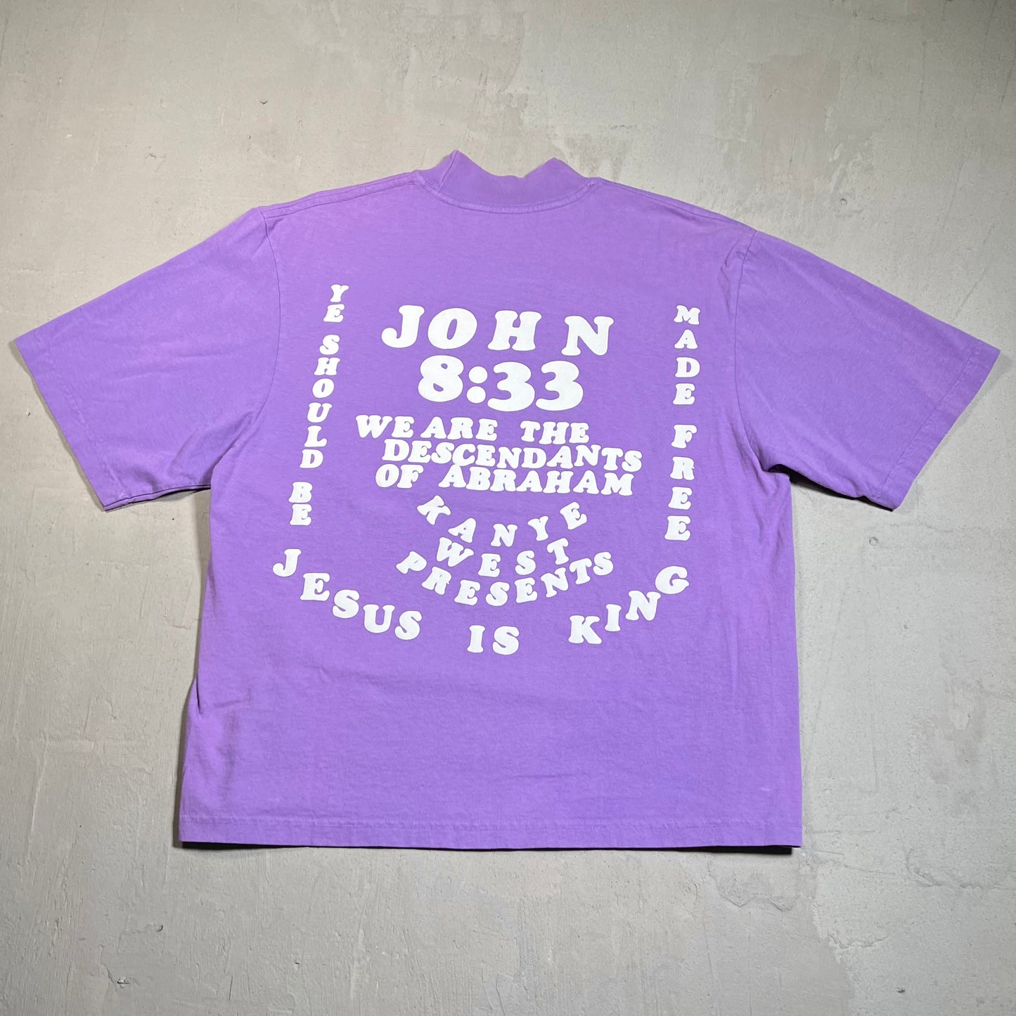 Kanye West CPFM Jesus is King Purple Tee Size Small USED x17640