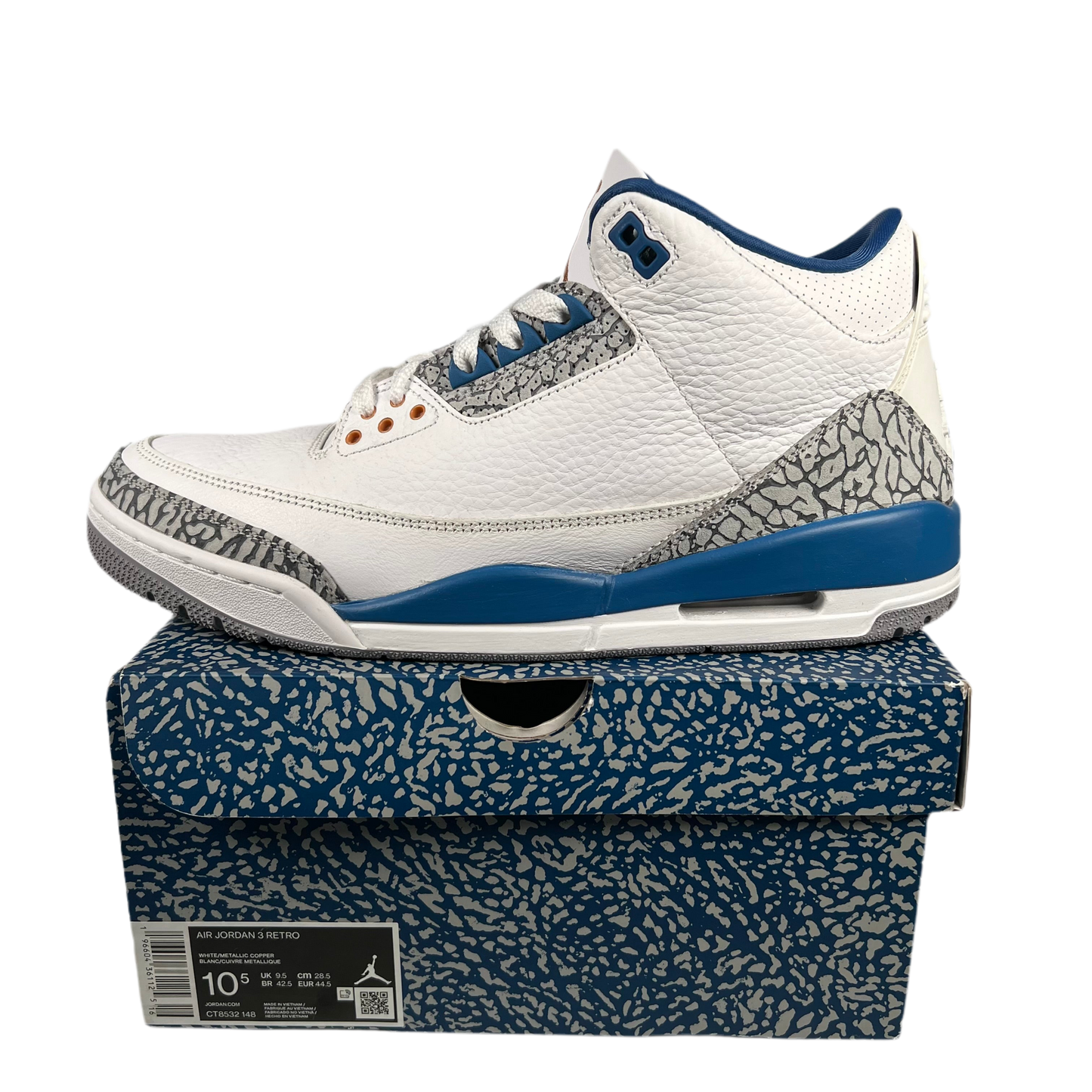 Jordan 3 Wizards (2023) Size 10.5 USED s17833