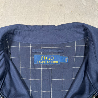 Y2K Polo Ralph Lauren Navy Jacket Size Large USED v19504