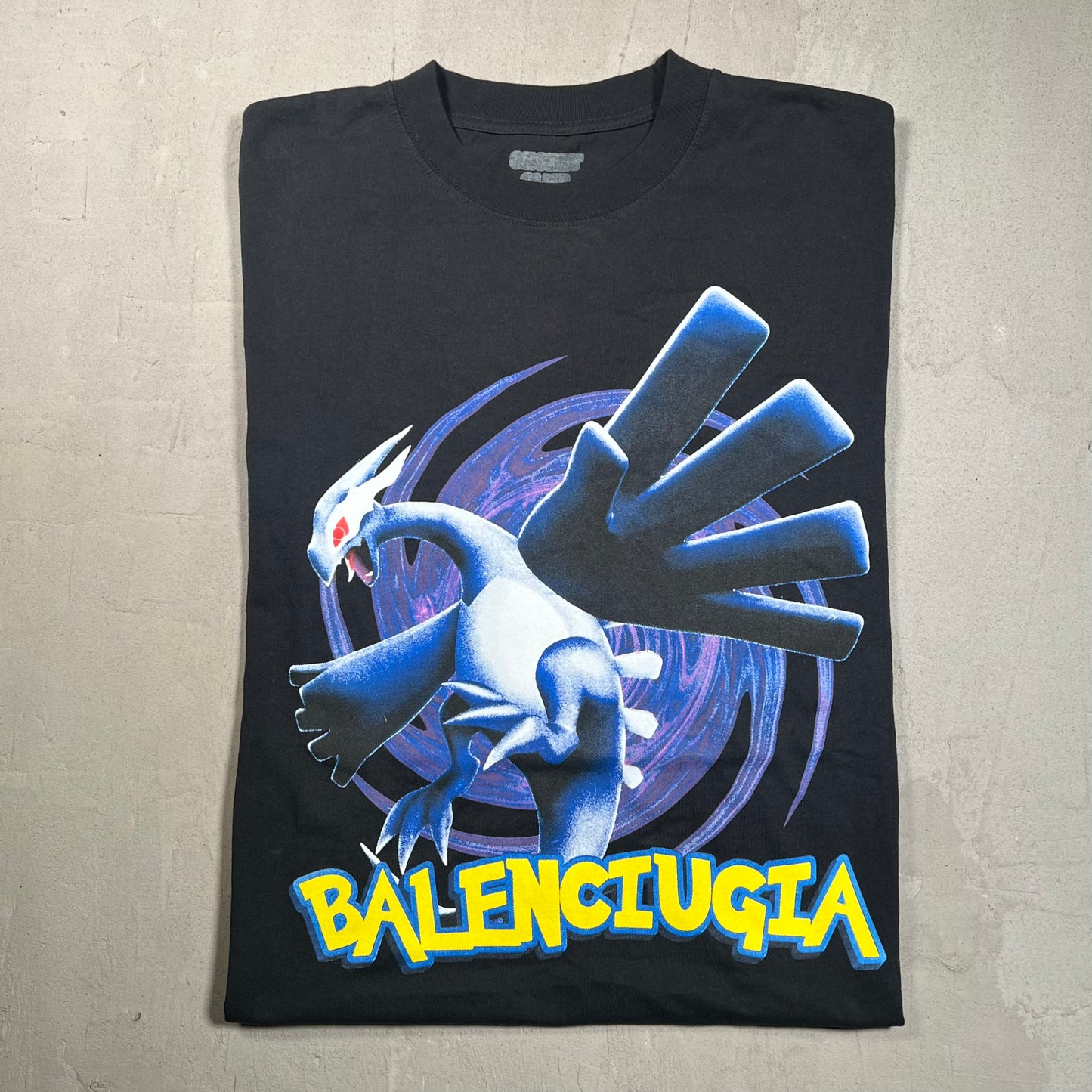 Secret Club Pokemon Black Layered Longsleeve Tee "Balenciugia" Size Large USED v19428
