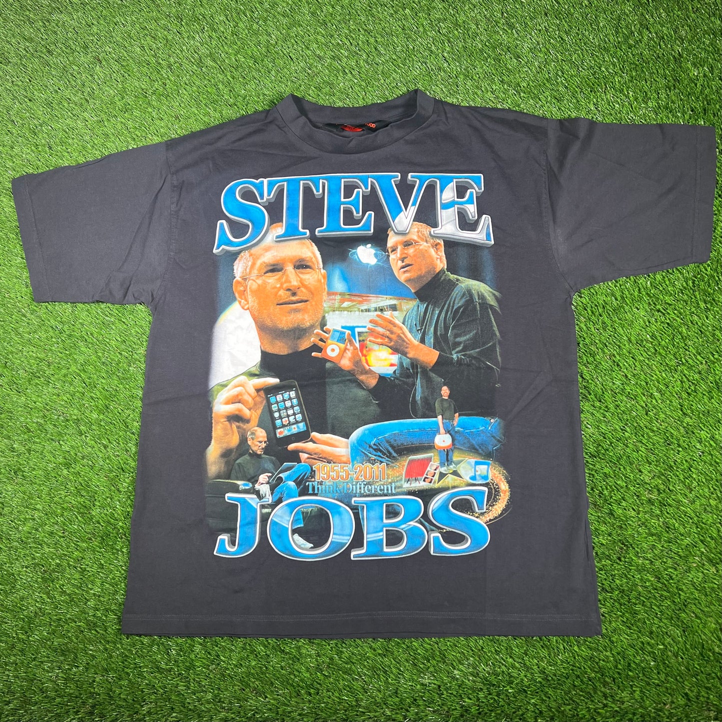 Marino Morwood Steve Jobs Rap Style Black Tee Size XL Used v6318