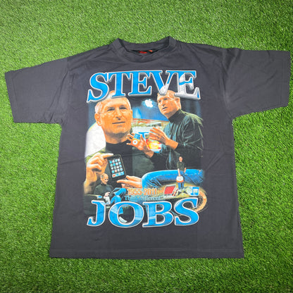Marino Morwood Steve Jobs Rap Style Black Tee Size XL Used v6318