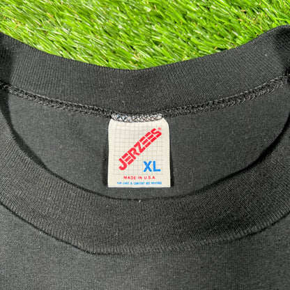 1992 Black American Cowboy Tee Size XL USED v17191