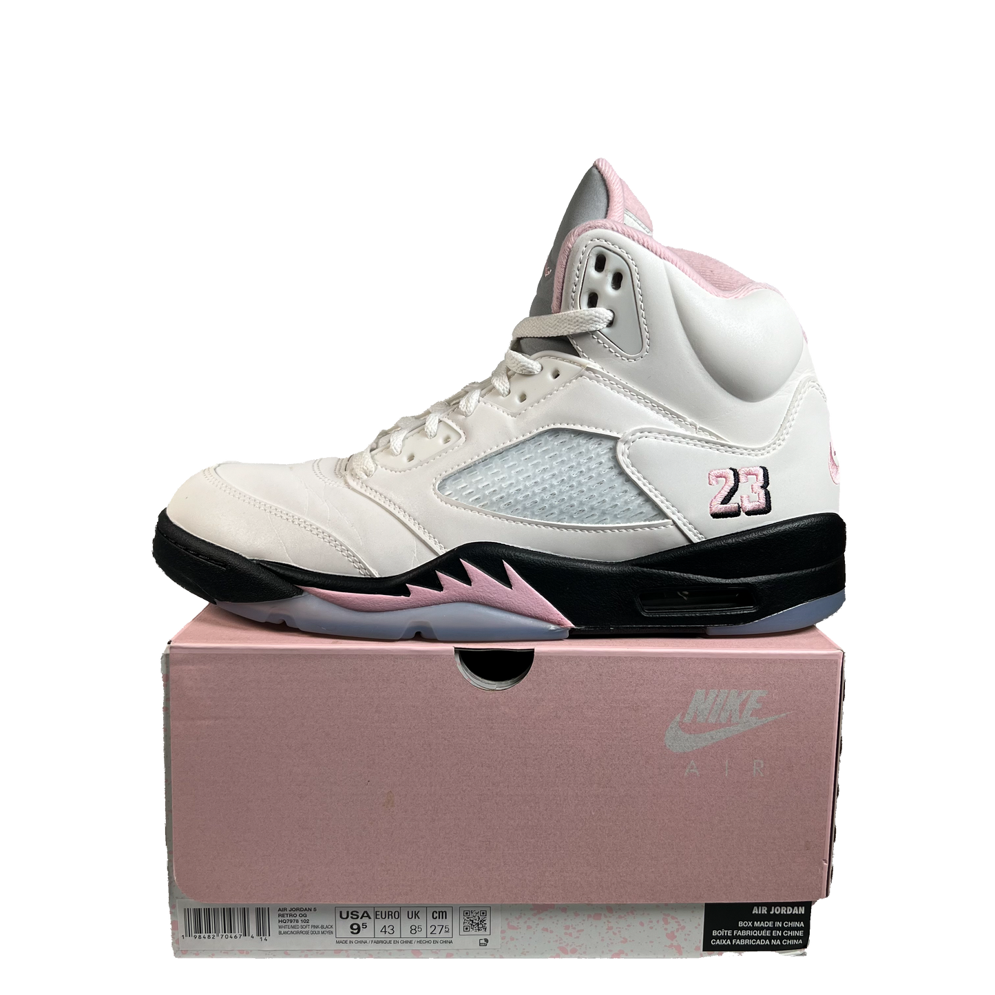 Jordan 5 Medium Soft Pink (2025) Size 9.5 USED s22231