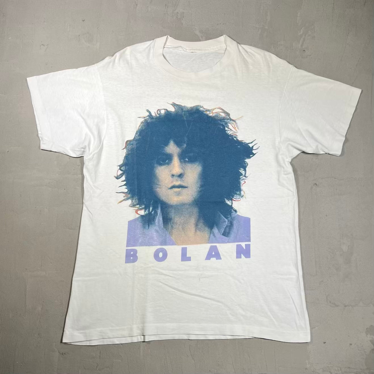 1990s Marc Bolan Def Leppard Fat Head White Tee Size XL USED v20184