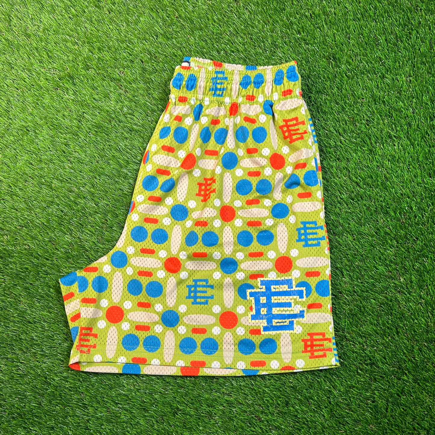 Eric Emanuel Poka Dot Green Shorts Size XXL USED x16746