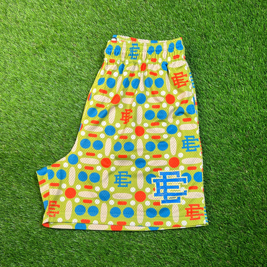 Eric Emanuel Poka Dot Green Shorts Size XXL USED x16746