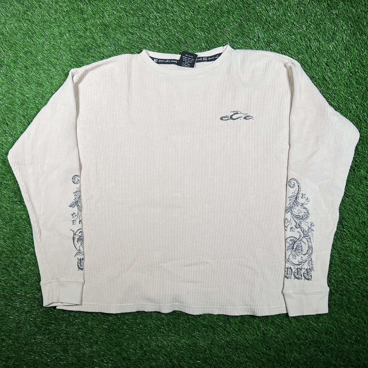 Y2K Orange Country Choppers Cream Thermal Size XL USED v17959