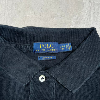 Polo Ralph Lauren New York Black Polo Size XXL USED v20065