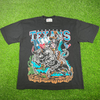Warren Lotas x NFL Houston Texans Wrangler Black Tee Size XL NEW x14806