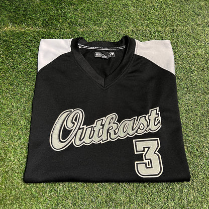 Y2K Outkast Black/Grey Jersey Size XL USED v16105