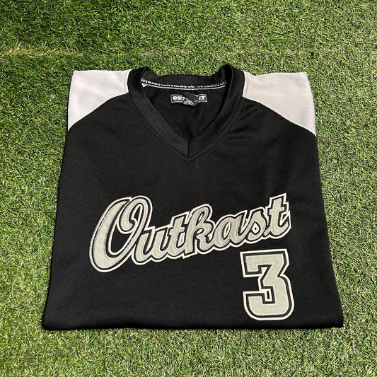 Y2K Outkast Black/Grey Jersey Size XL USED v16105