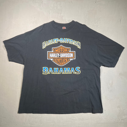 Y2K Harley Davidson Bahamas Black Tee Size 3XL USED v19433