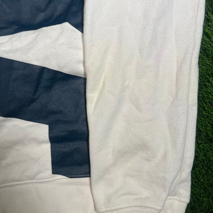 Y2K Nike Big Spellout Logo White Zip Up Size XL USED v17908