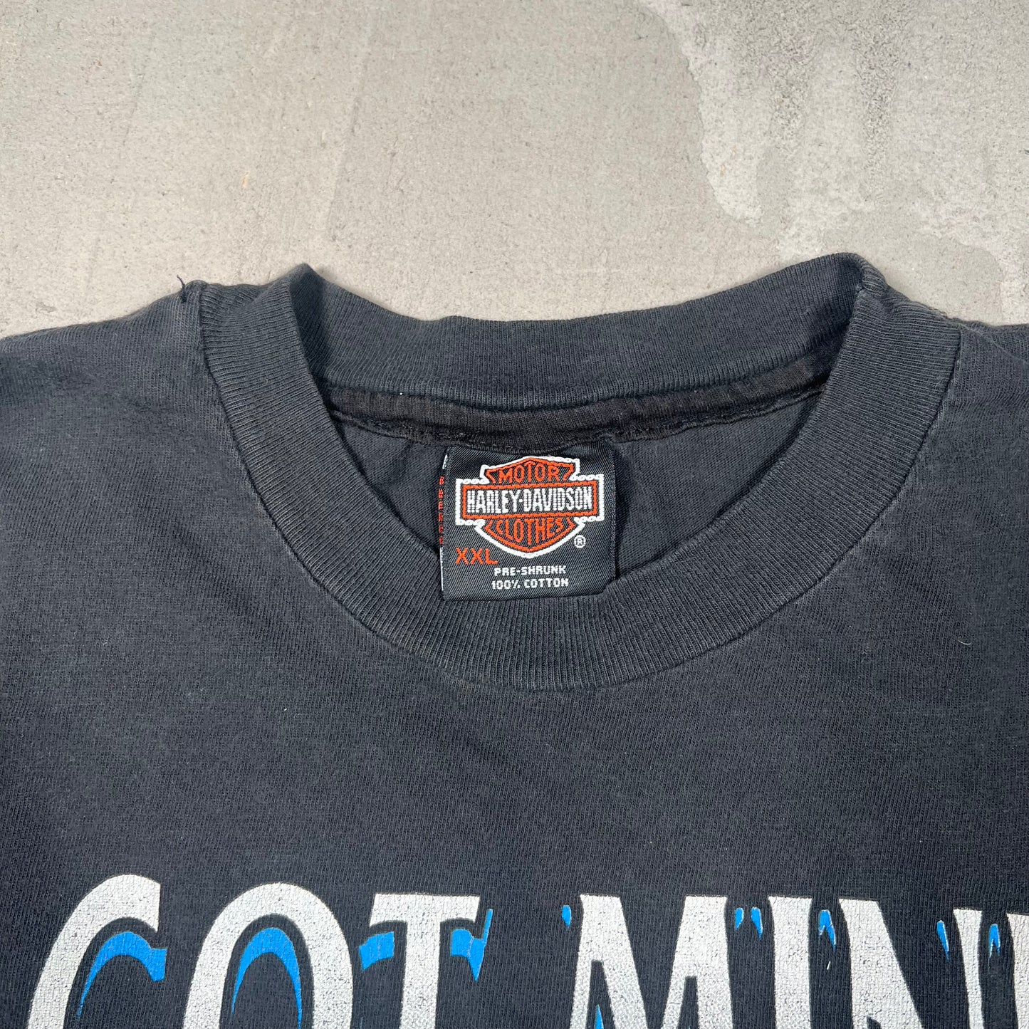 1990s Harley Davidson "I Got Mine" Black Cutoff Tee Size XXL USED v18986
