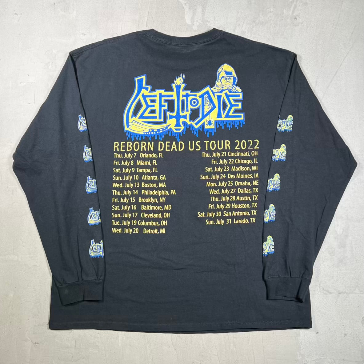 2022 Left to Die Reborn Tour Black Longsleeve Size XL USED v20391