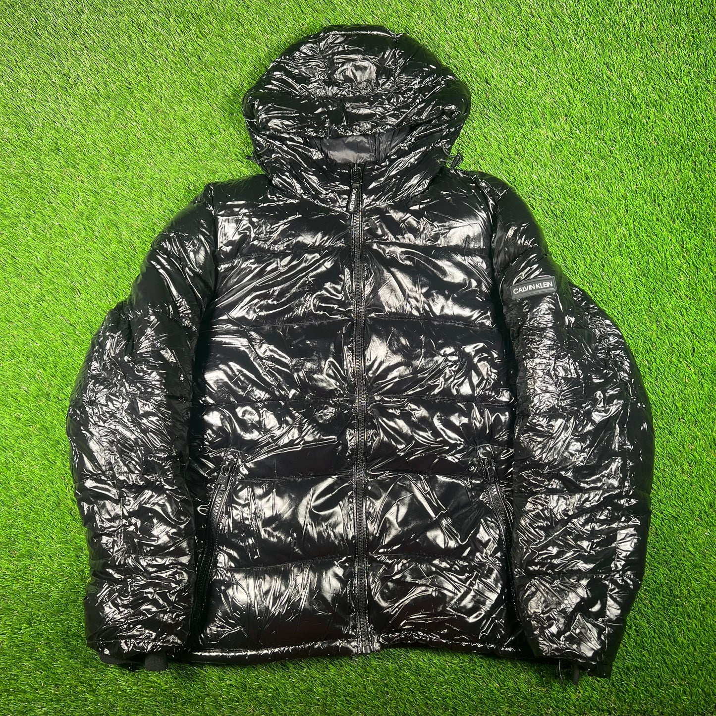 Calvin Klein Black Puffer Jacket Size XL USED v17550