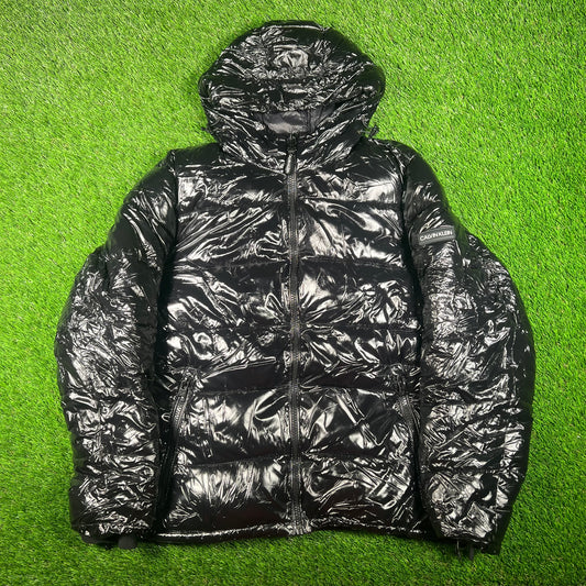 Calvin Klein Black Puffer Jacket Size XL USED v17550