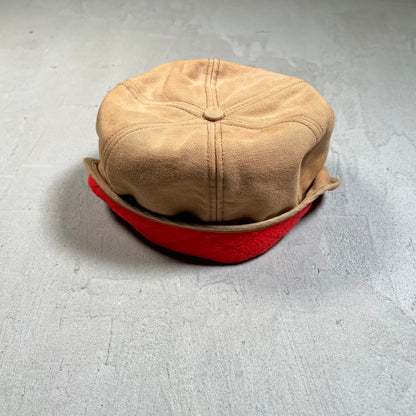1990s Carhartt Ear Flap Brown Canvas Hat USED v19556