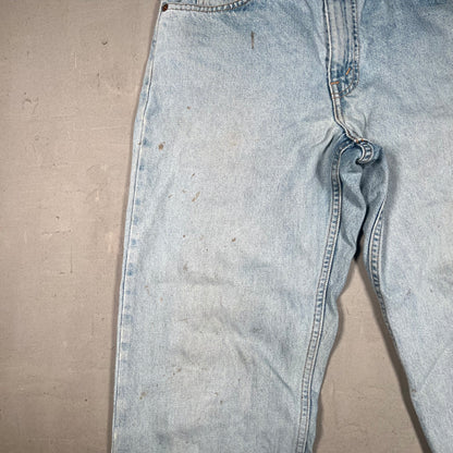 1980s Levis 550 Orange Tab Blue Jeans Size 32 USED v19128