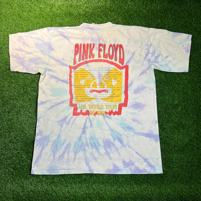1994 Pink Floyd World Tour Tie Dye Tee Size XL USED v18861