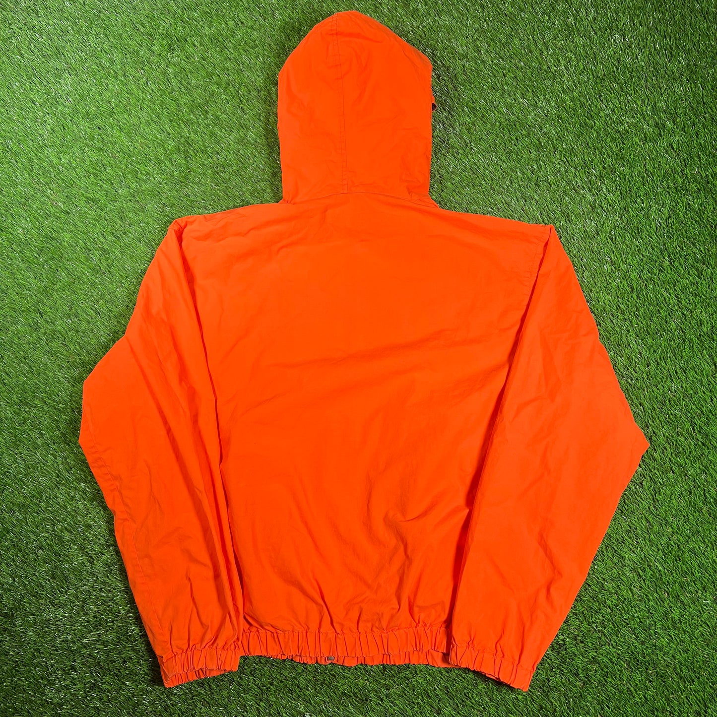 Y2K Polo Ralph Lauren Orange Hooded Jacket Size Medium USED v18222